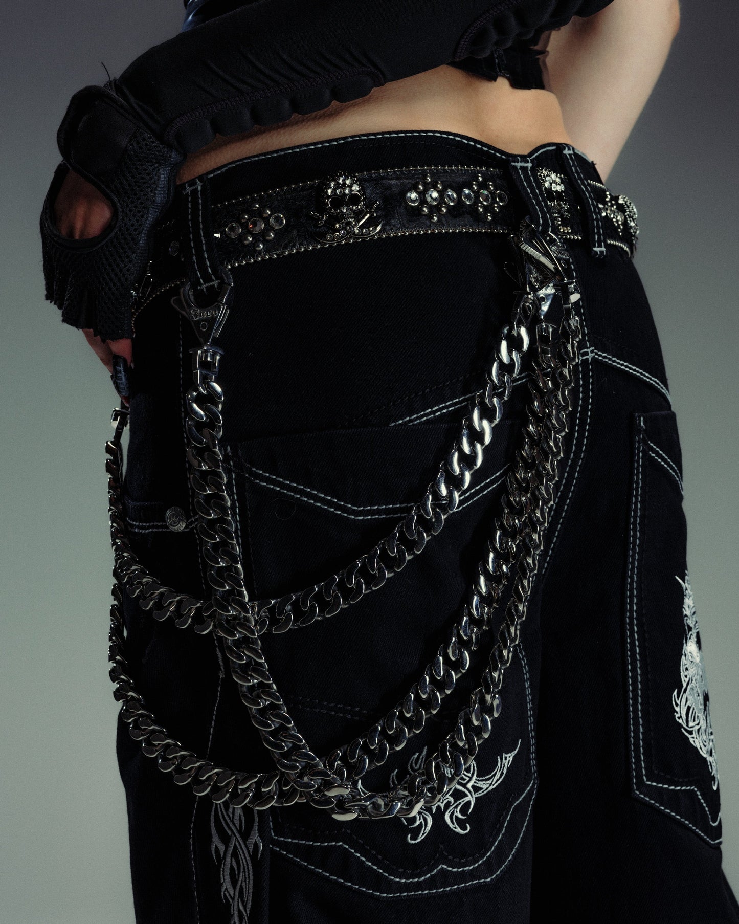 Oversized Stainless Steel Pocket Chain