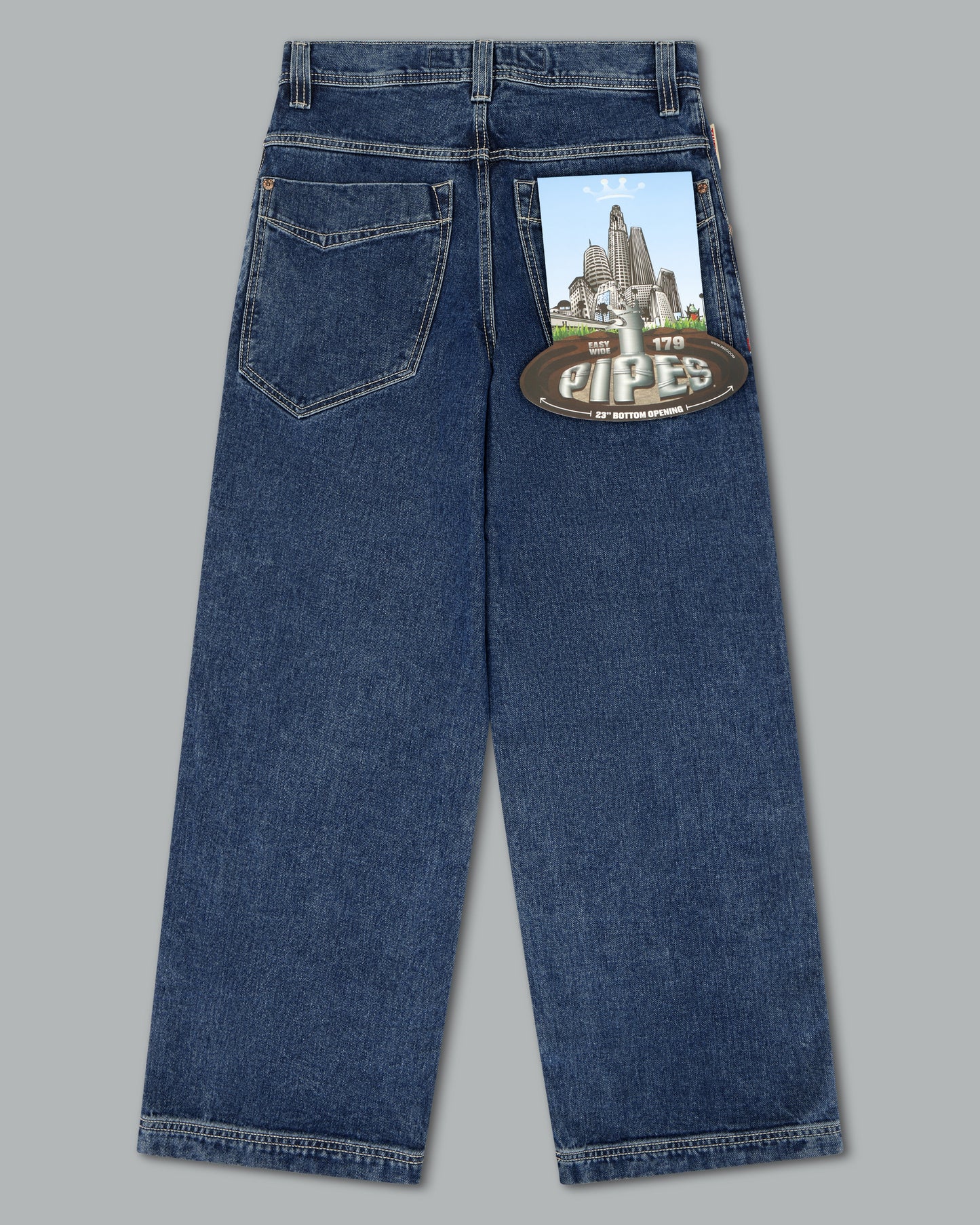 1179 Easy Wide Pipes. 23". Dark Stone.