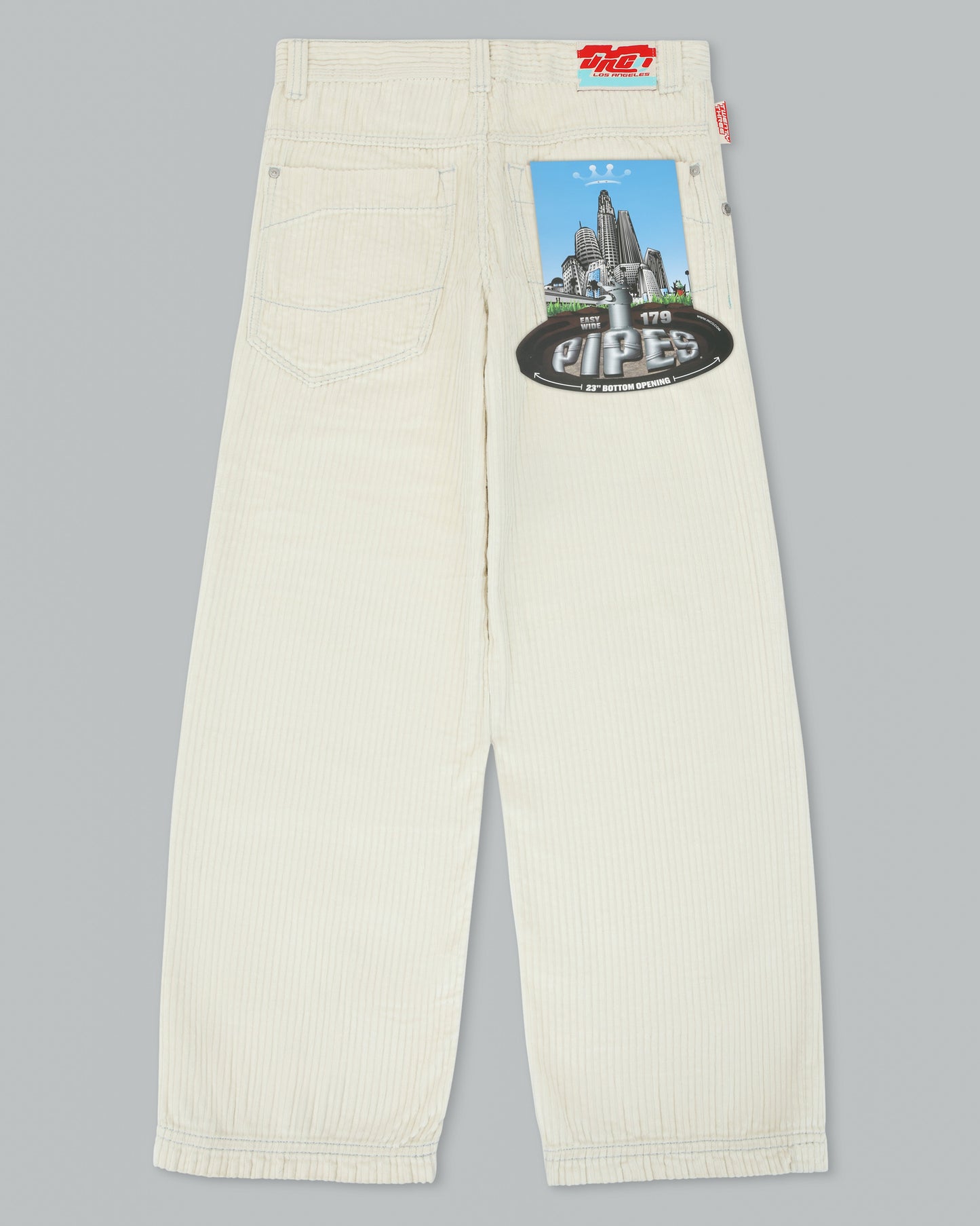 1179 Easy Wide Pipes. 23". 4 Wale Corduroy. Tofu.