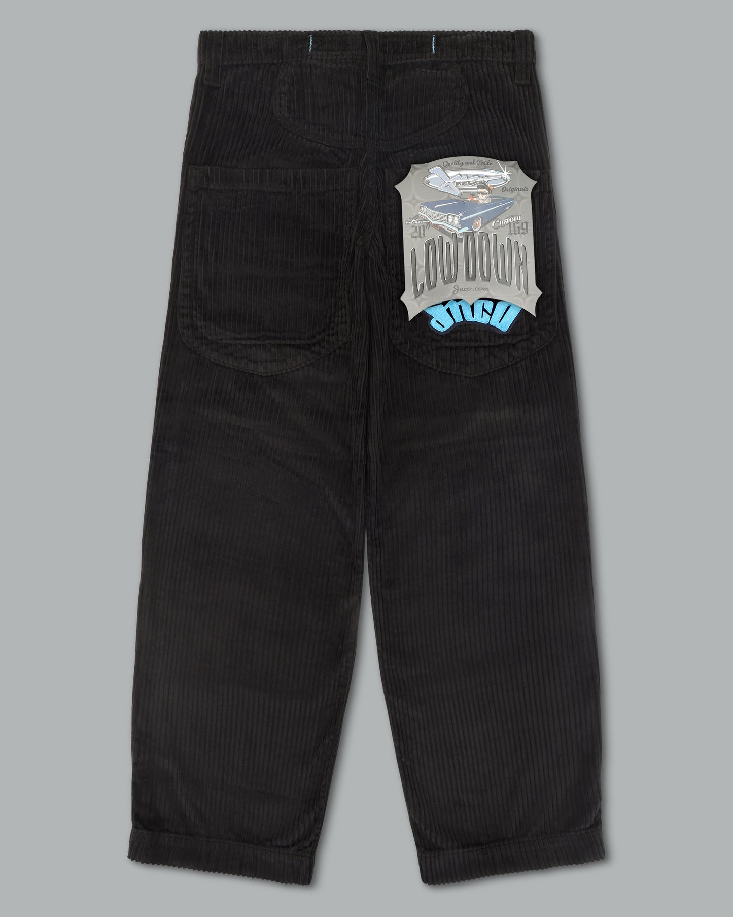 169 Low Down. 20". 4 Wale Corduroy. Black.