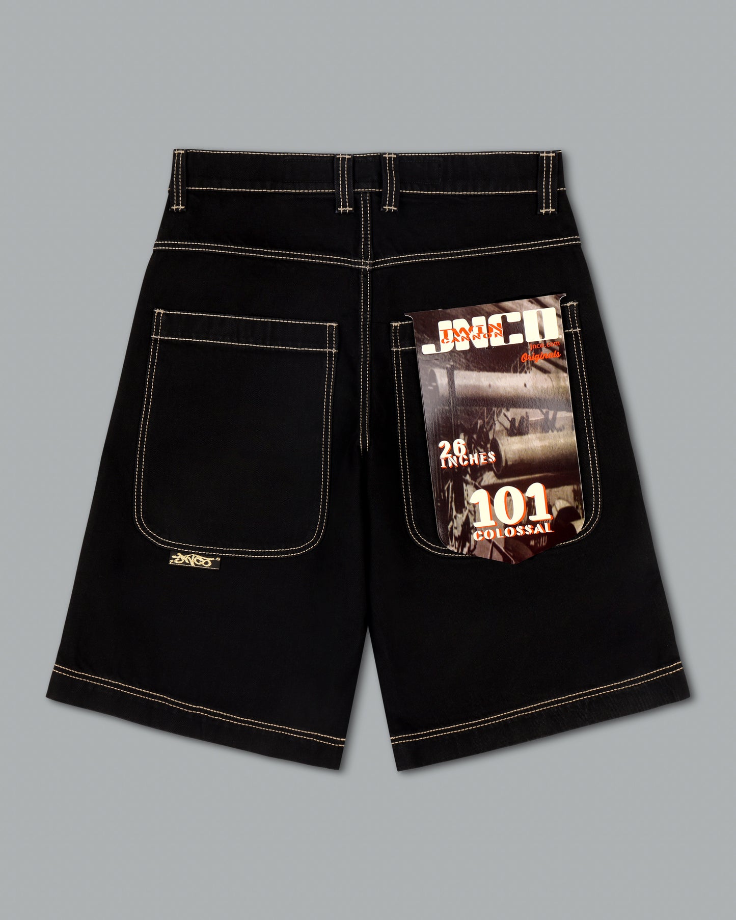 W101 Twin Cannon Shorts. 14". Black/Gold J.