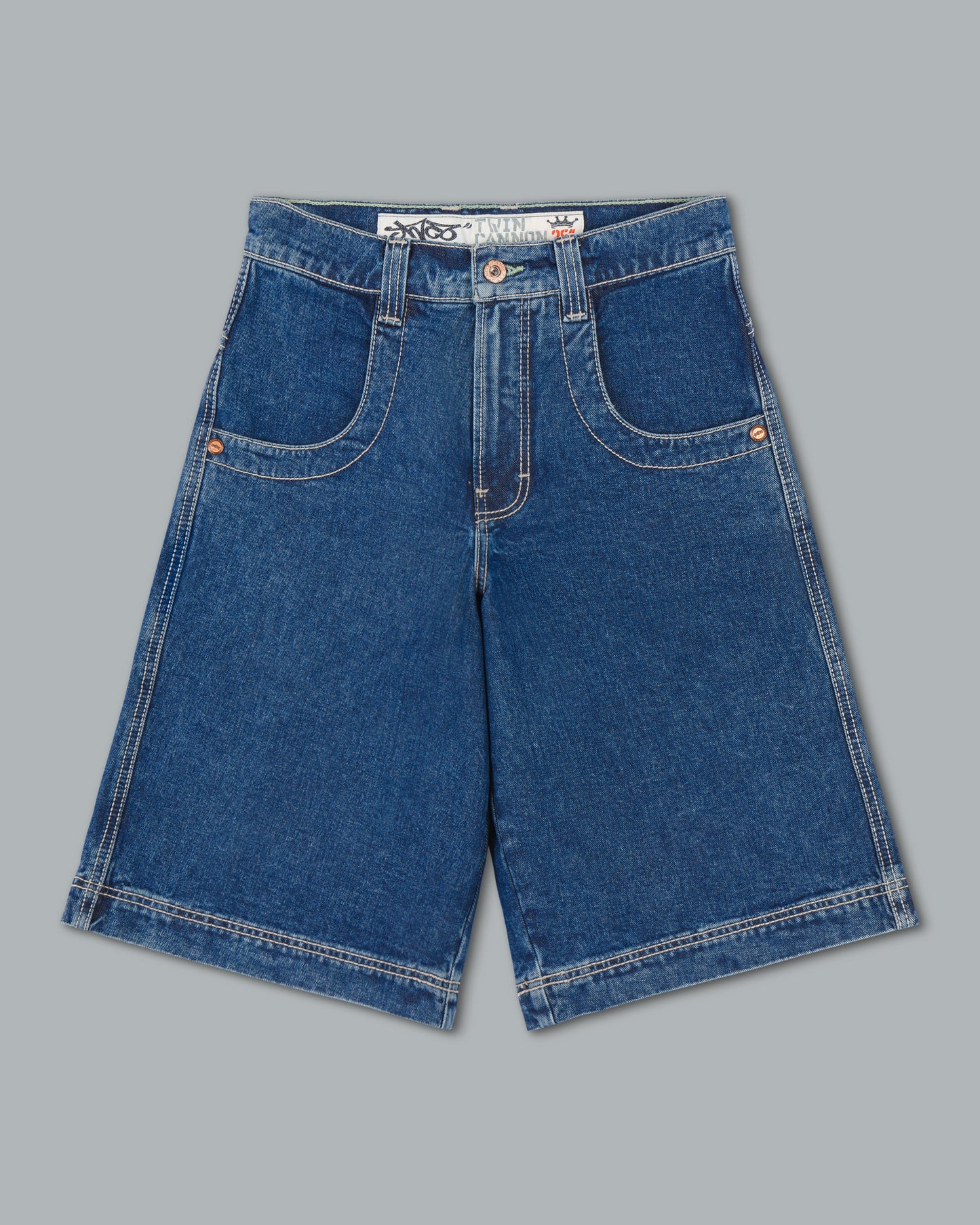 101 Twin Cannon Shorts. 14" Inseam. Dark Stone.