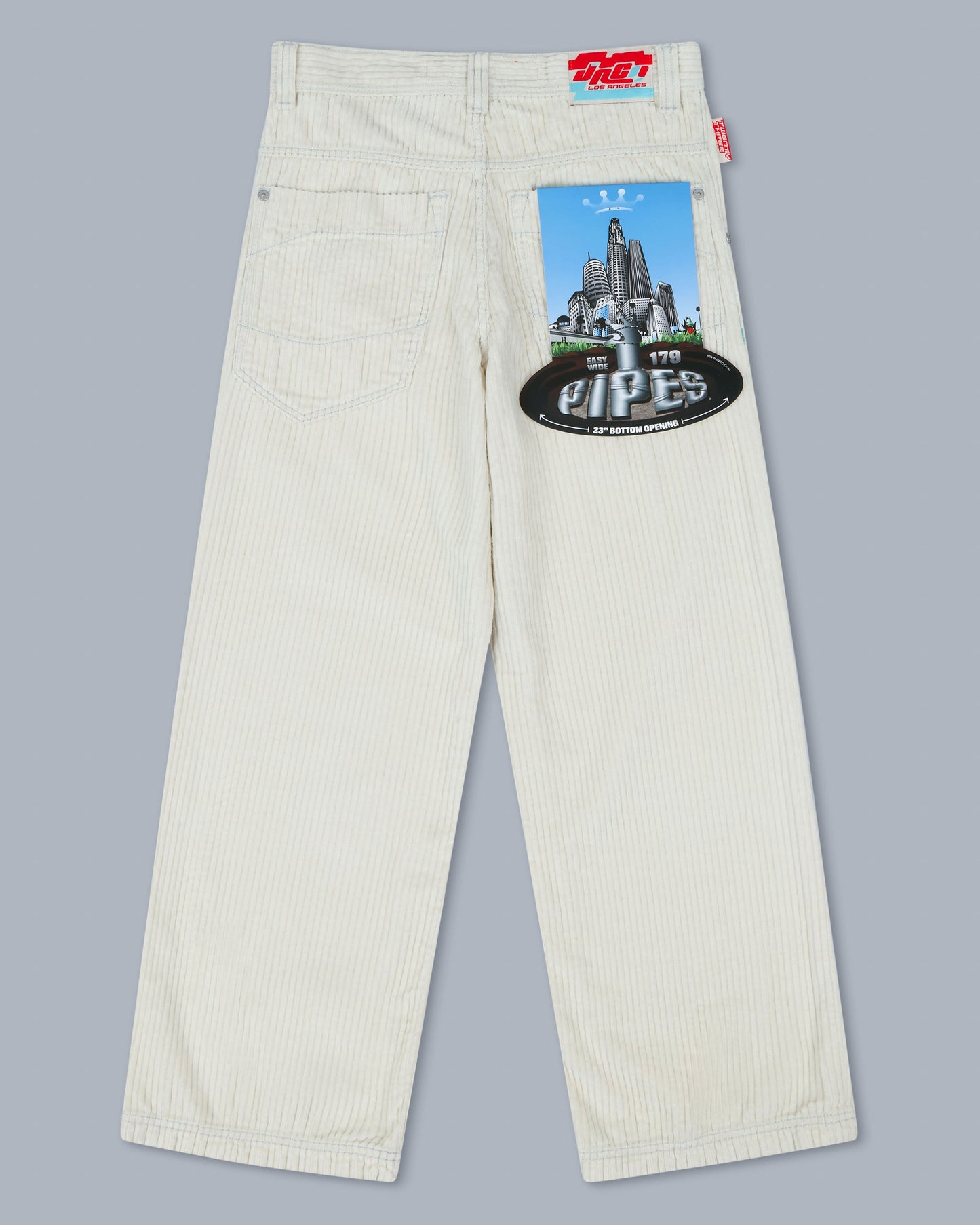 W1179 Easy Wide Pipes. 23". 4 Wale Corduroy. Tofu.