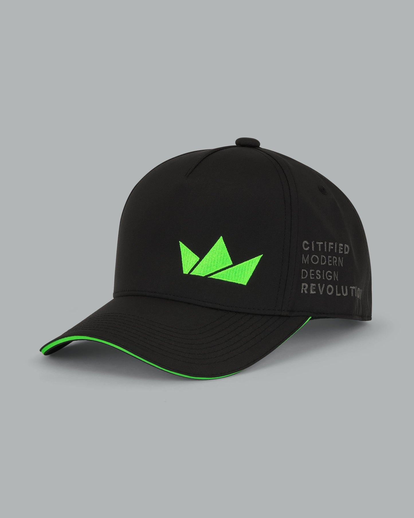Crown Logo Hat. Neon Green.