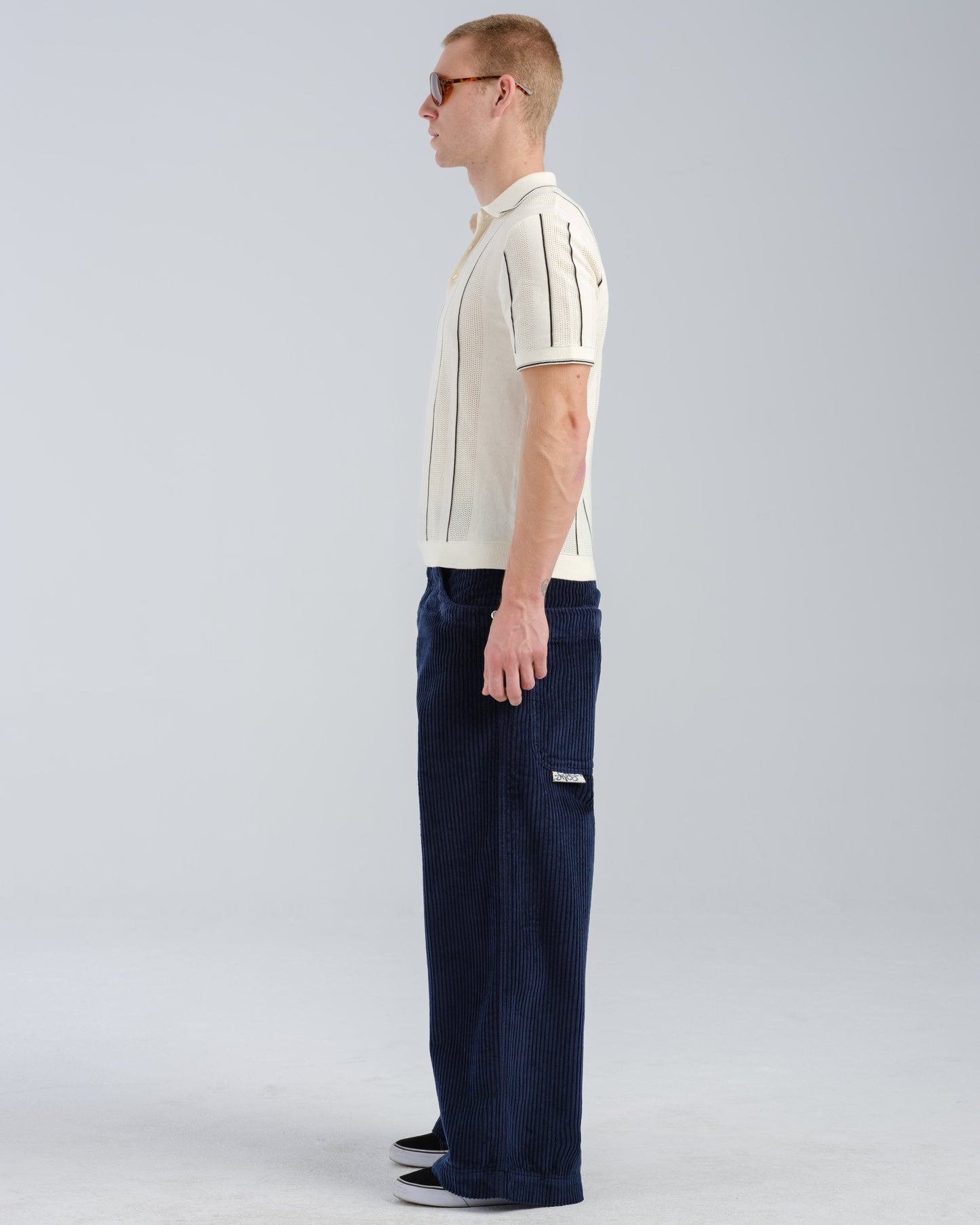 101 Twin Cannon. 26". 4 Wale Corduroy. Navy.