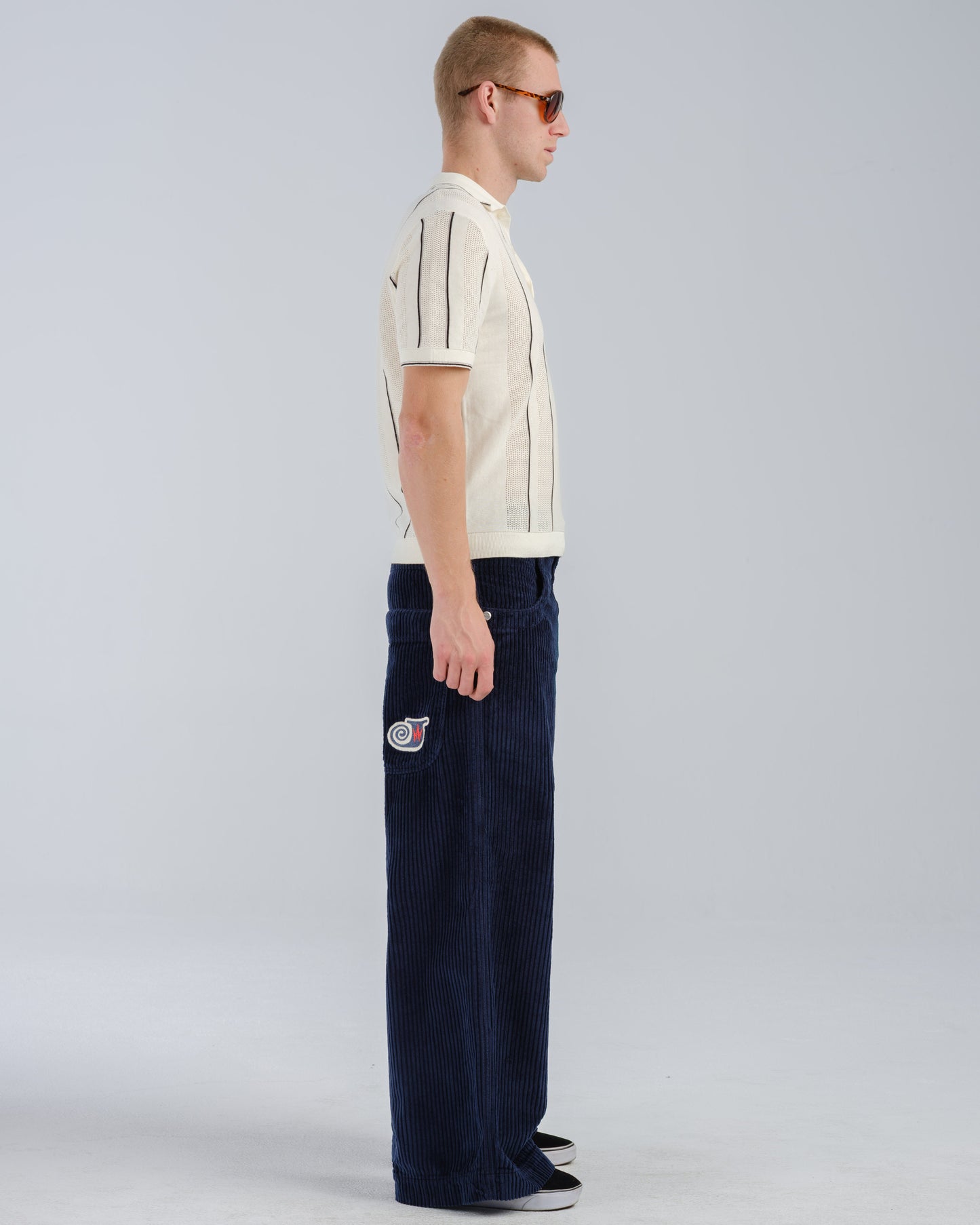 101 Twin Cannon. 26". 4 Wale Corduroy. Navy.