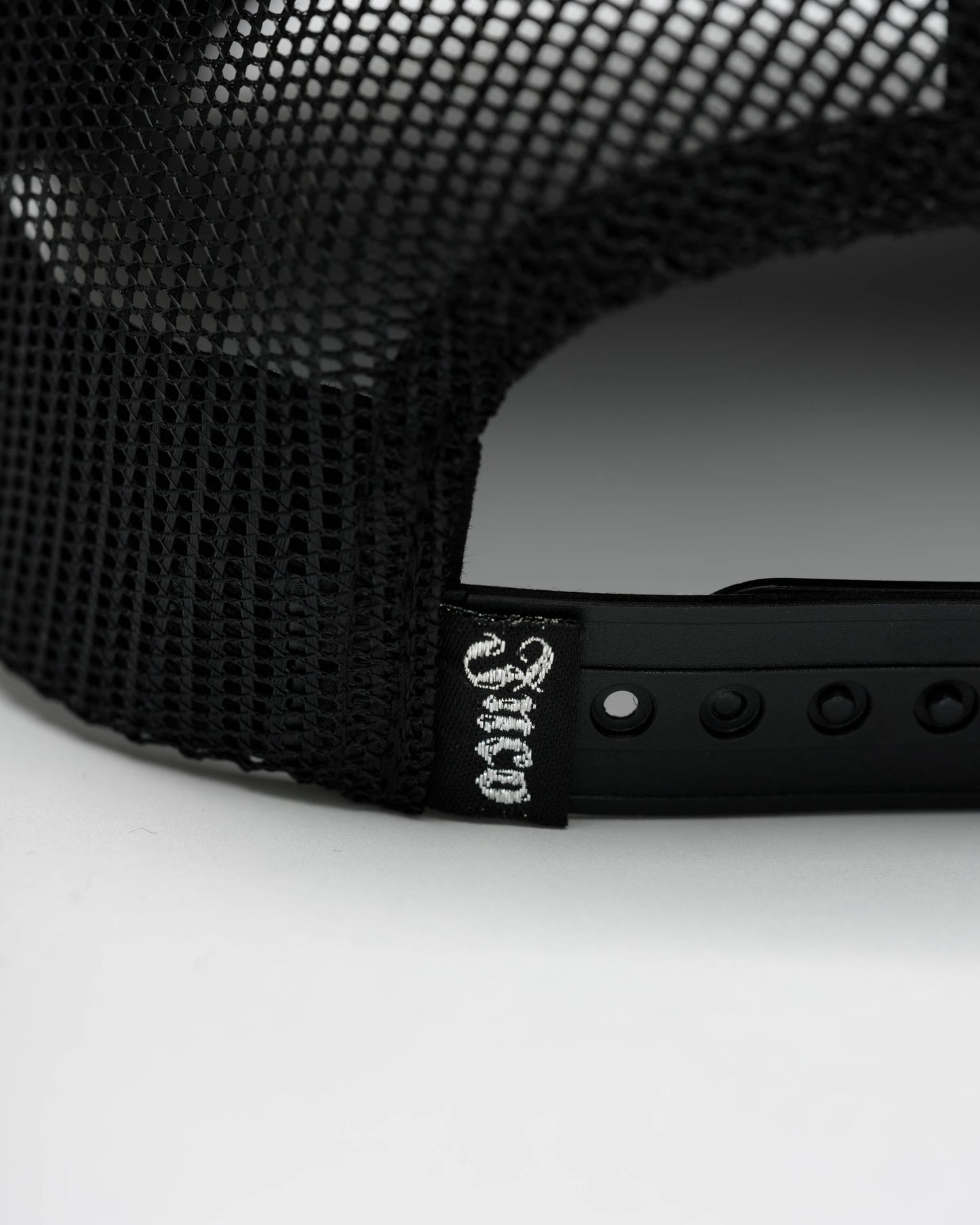 Tribal Trucker Hat. Black/ Silver.