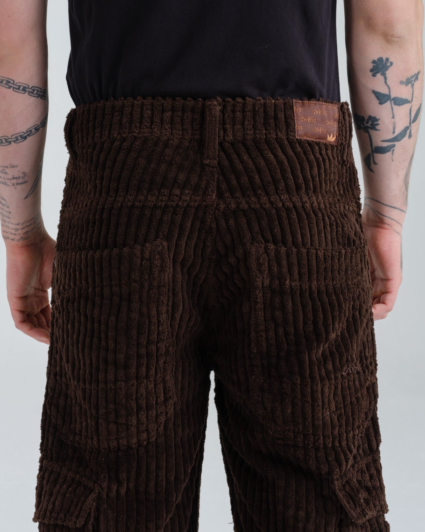 Quad Cargo. 23". 2 Wale Corduroy. Java Brown.