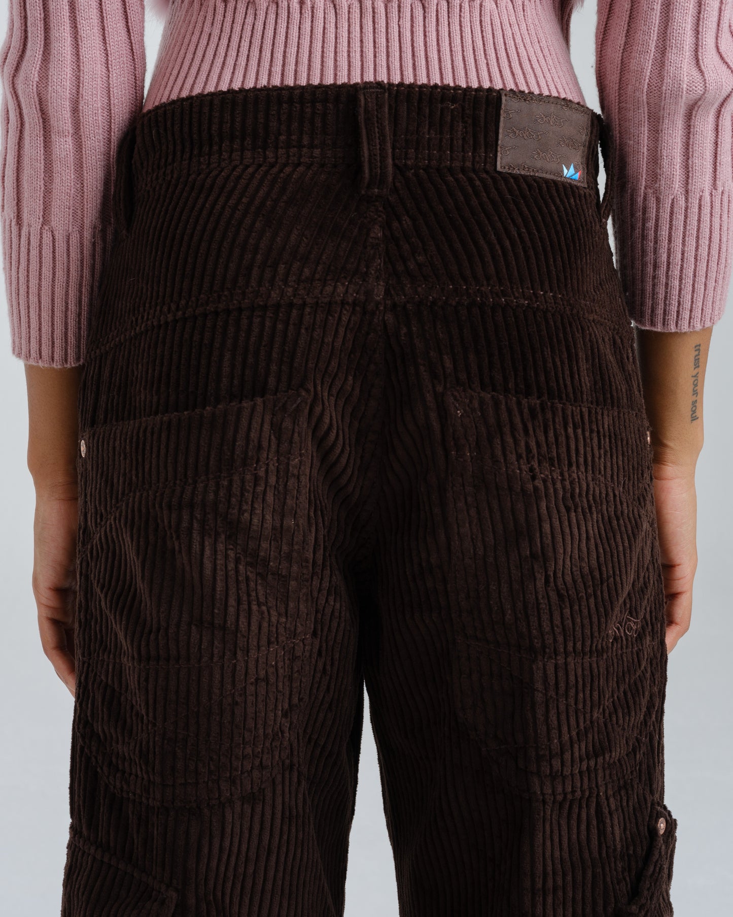 W Torque Cargo Carpenter. 23". 4 Wale Corduroy. Java Brown.