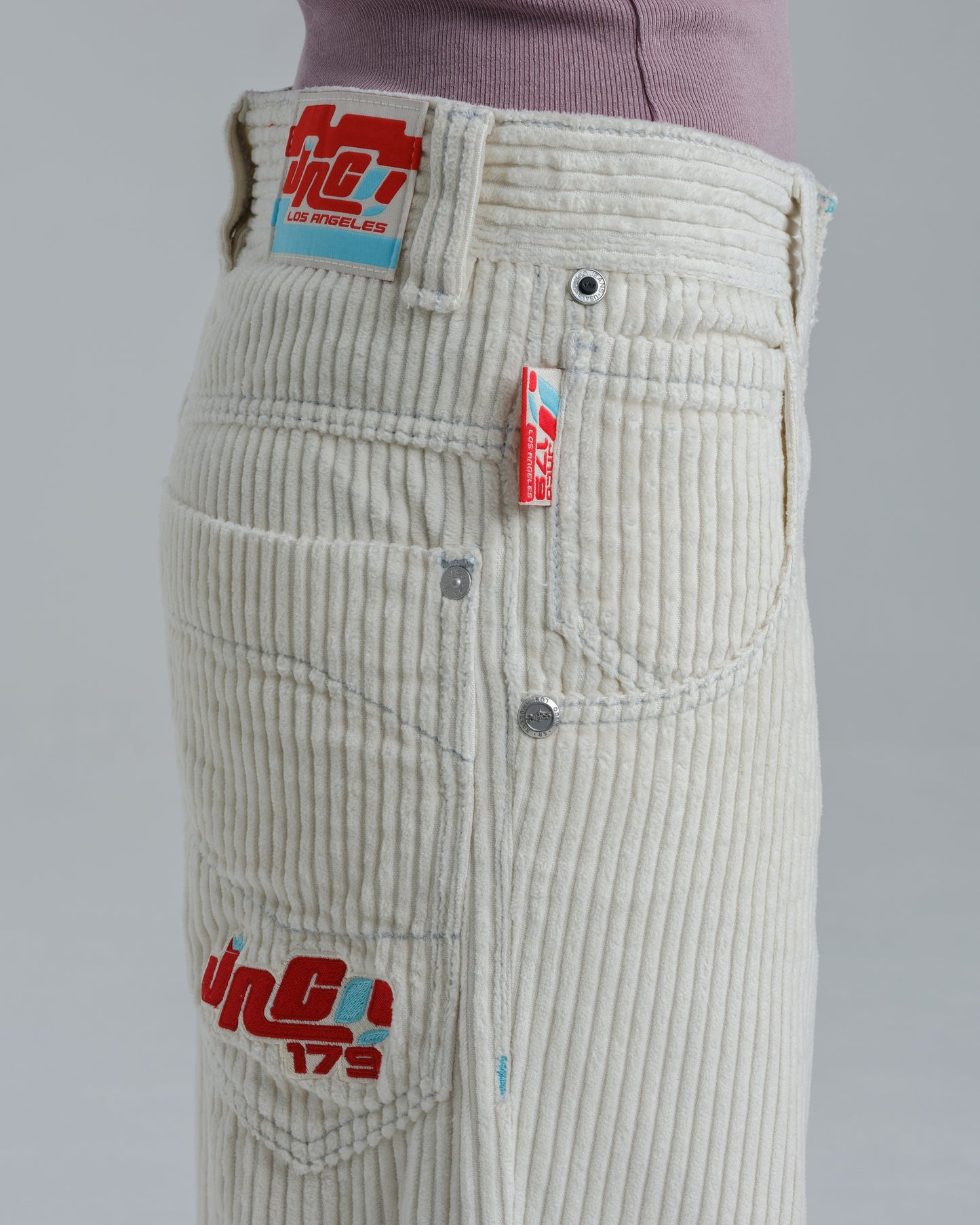 W1179 Easy Wide Pipes. 23". 4 Wale Corduroy. Tofu.