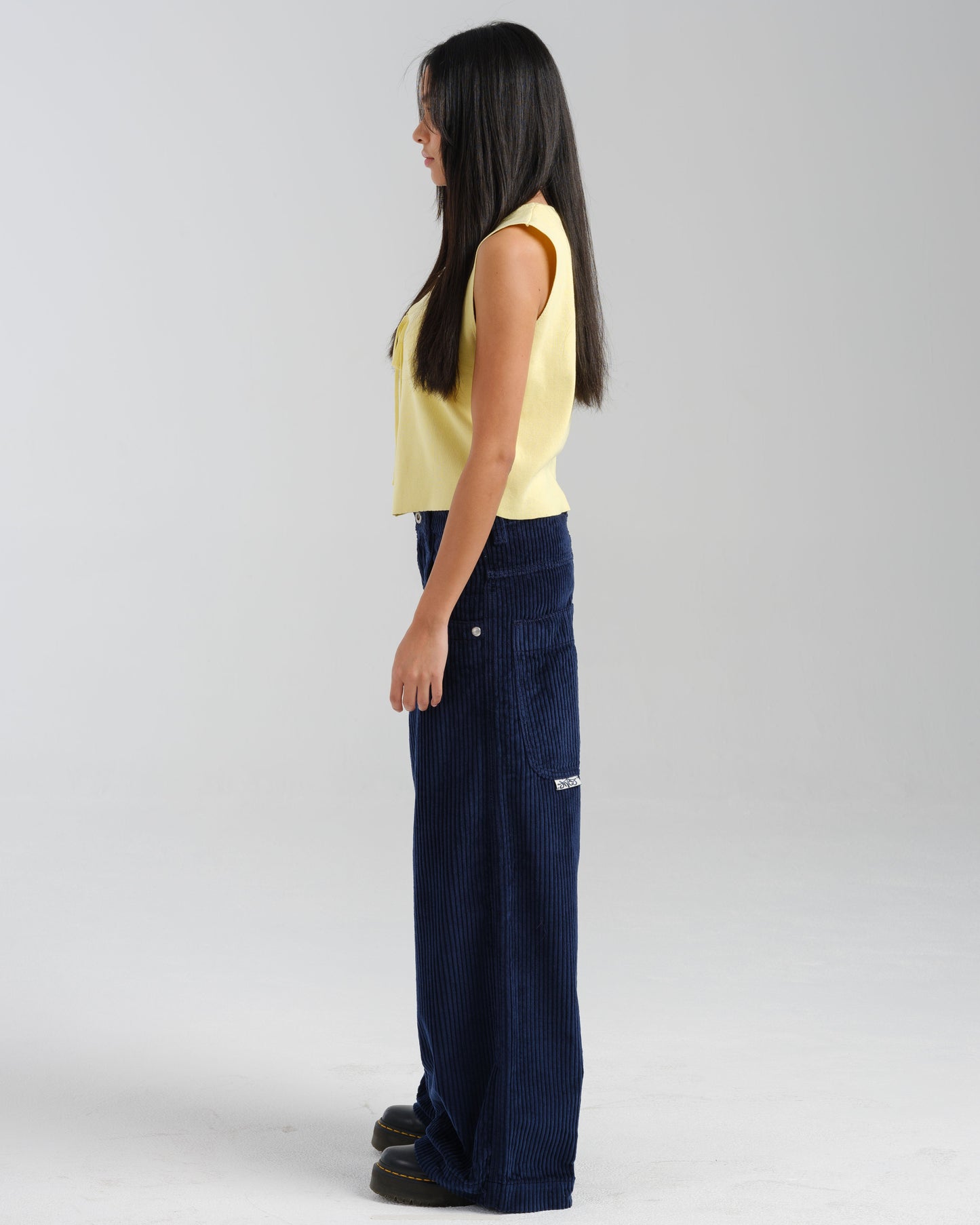 W101 Twin Cannon. 26". 4 Wale Corduroy. Navy.