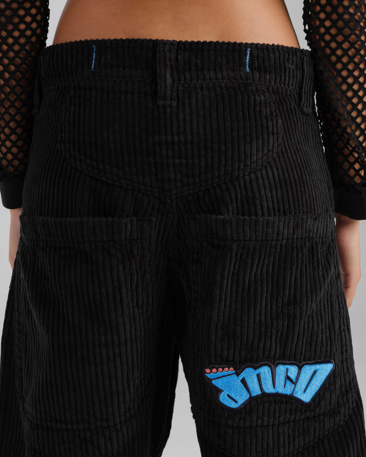 W169 Low Down. 20". 4 Wale Corduroy. Black.