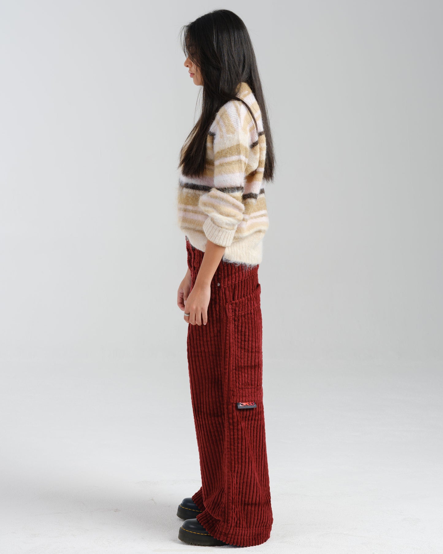 W Rollin. 26". 2 Wale Corduroy. Burgundy.