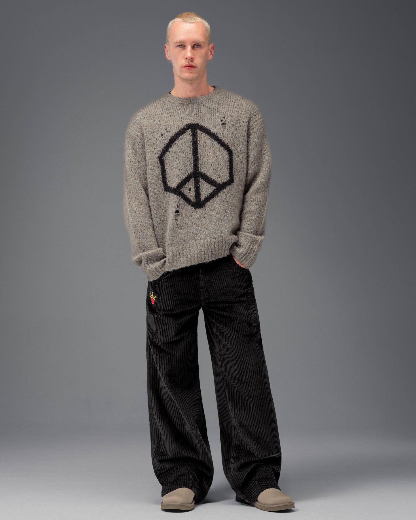 179 Pipes. 23". 4 Wale Corduroy. Black.