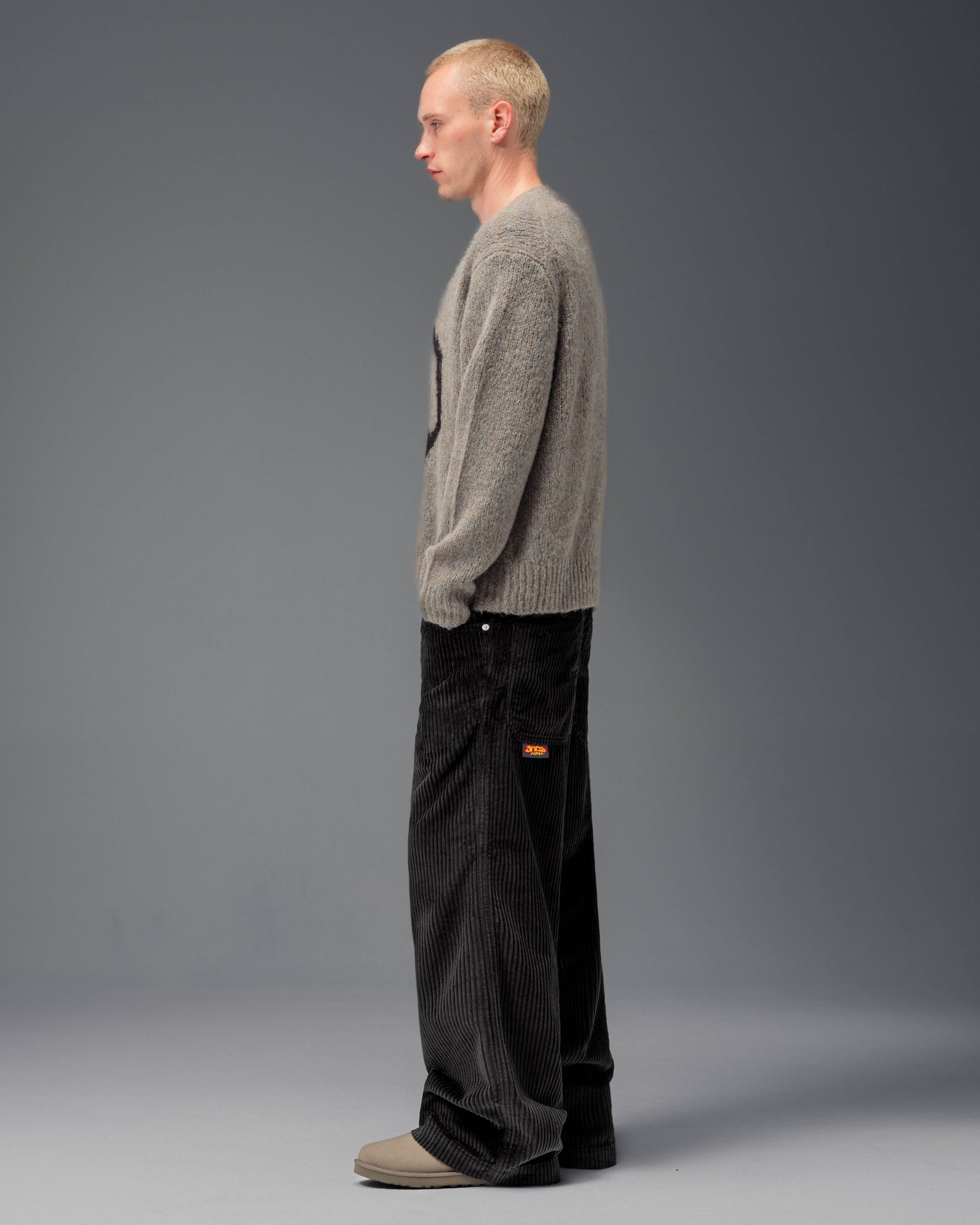 179 Pipes. 23". 4 Wale Corduroy. Black.