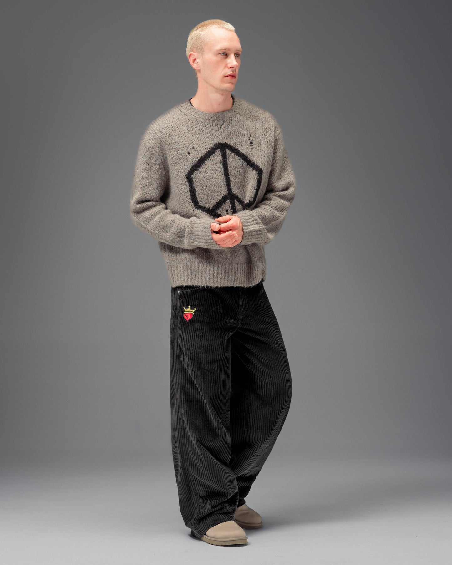 179 Pipes. 23". 4 Wale Corduroy. Black.