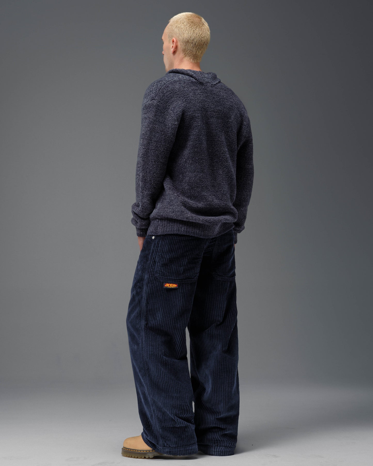 179 Pipes. 23". 4 Wale Corduroy. Navy.