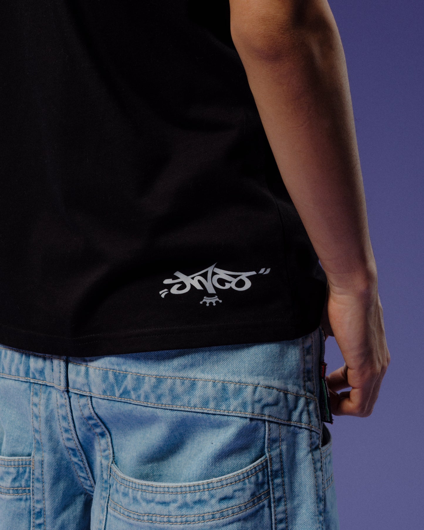 Tribal Dragon Tee. Black.