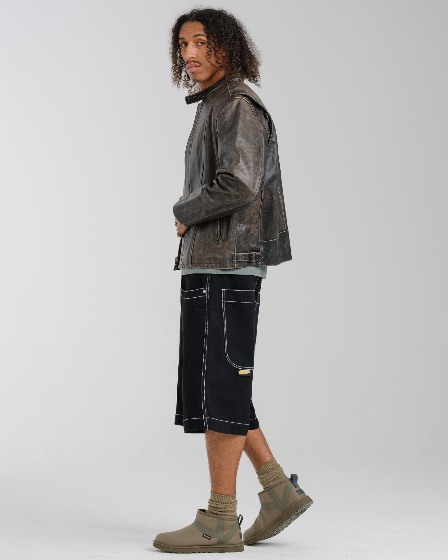 101 Twin Cannon Shorts. 14". Black/Silver J.